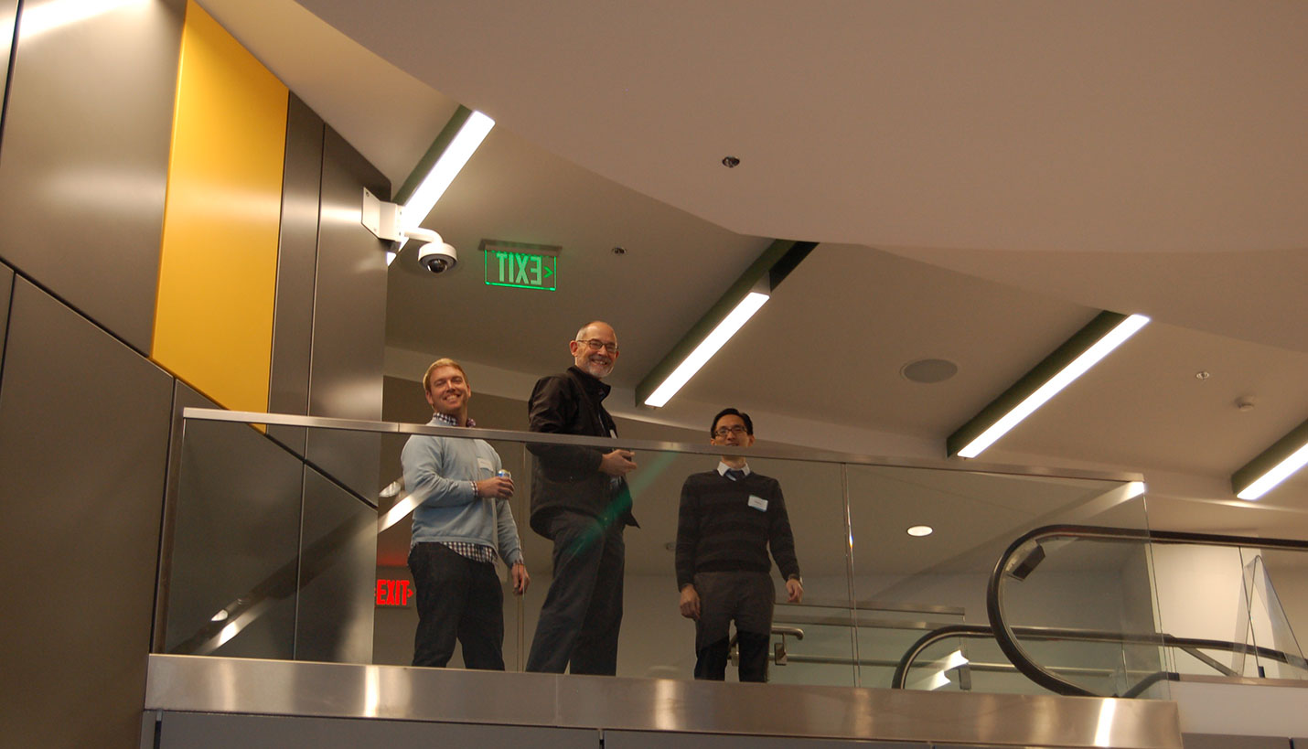 Page architect, Matthew Leach (left), with Chuck Naeve and Richard Liu of AEC - Talmadge Smith