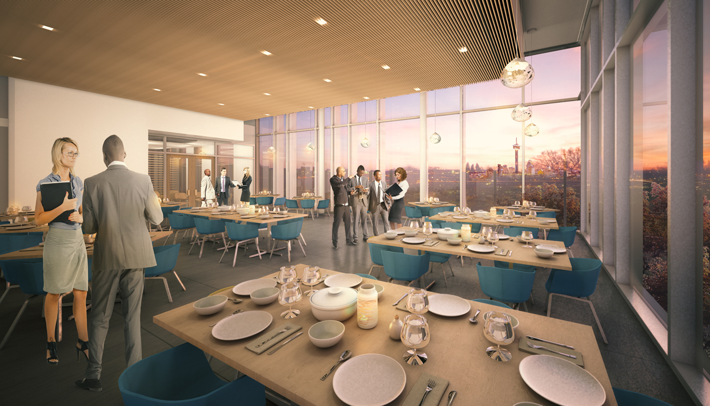 Rendering of Artemisia's Restaurant at St. Philip's College, which will be staffed by students in the Tourism, Hospitality & Culinary Arts (THCA) program. - Page