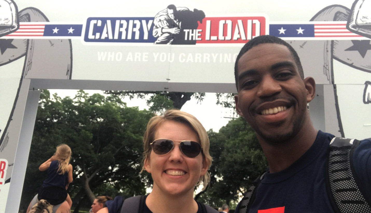 Pagers Hilary Bales-Morales and Jelani Rainey completed their relay walk for Carry The Load. - Page