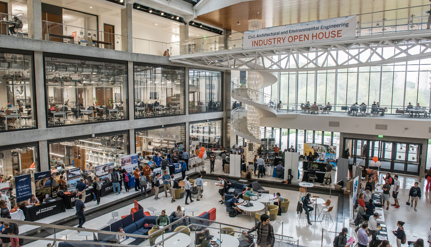 The University of Texas at Austin Civil, Architectural and Environmental Engineering (CAEE) Industry Open House occurred earlier this month. - 