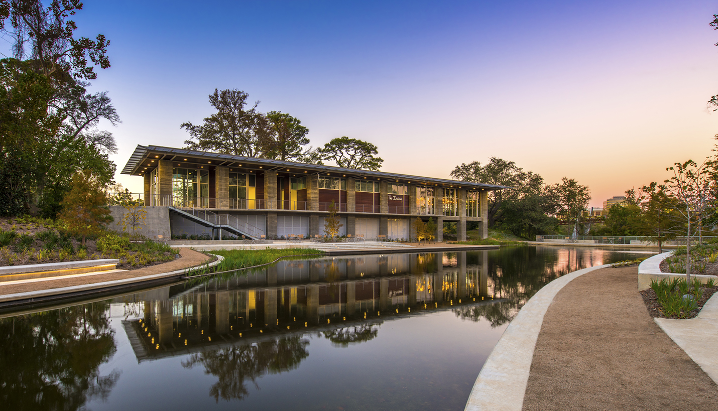 The Dunlavy building at Lost Lake in Buffalo Bayou Park. - © G. Lyon Photography