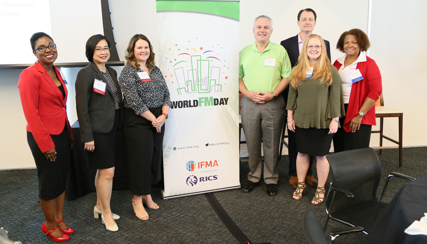 (L-R) Micki Washington, Page Senior Associate and IFMA Houston Chapter Interior Architect Committee Chair; Marissa Yu, Page Principal / Interior Architecture Director and other IFMA Best Practices award recipients. - IFMA Houston Chapter