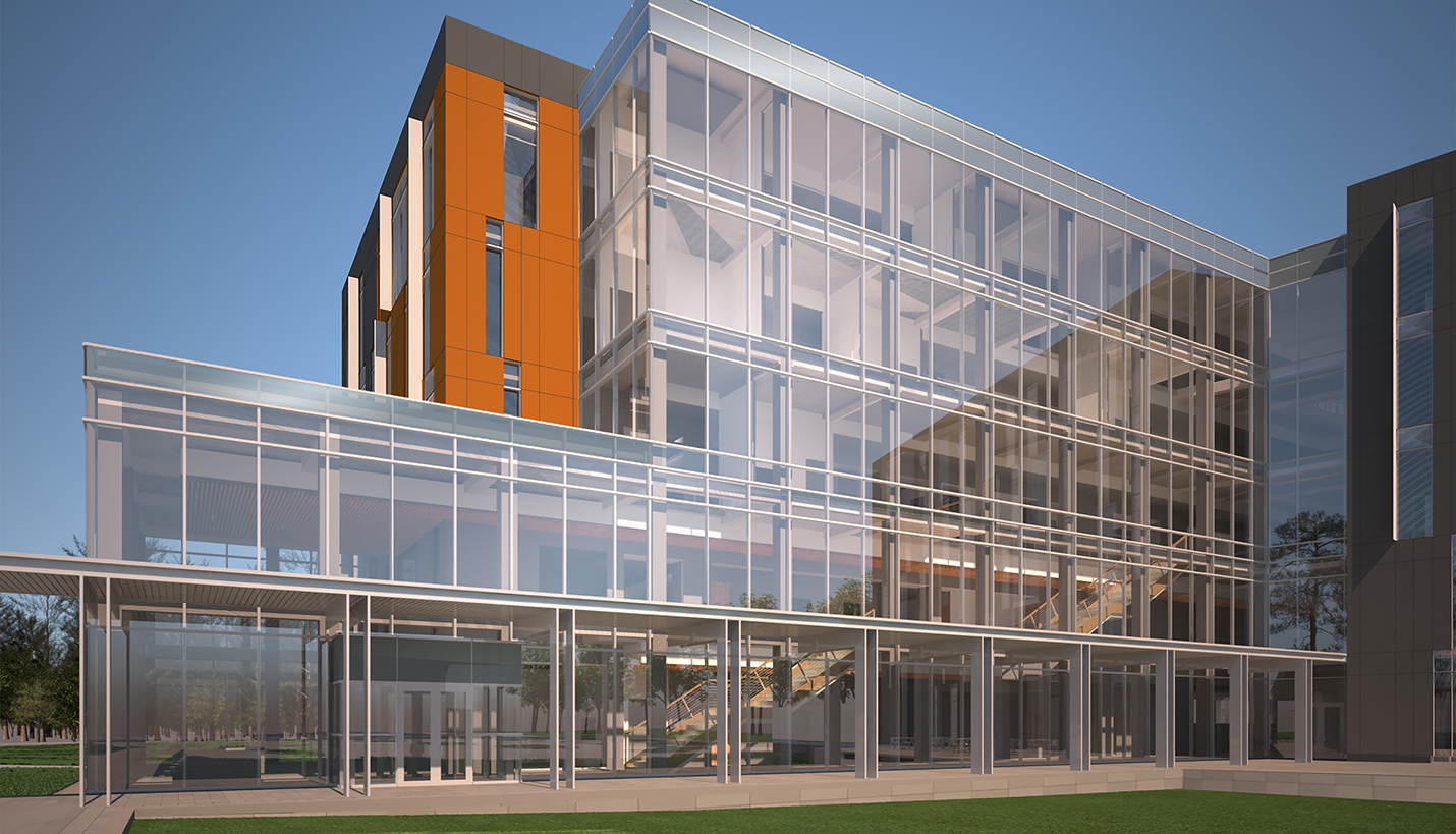 Rendering of the Sam Houston State University College of Osteopathic Medicine. - Page